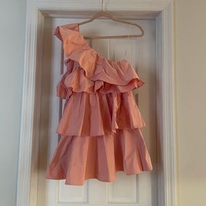 Zara pink layer ruffle mini dress - size s